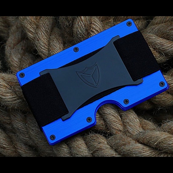 Brand New Blue Lightweight Aluminum Tactical Minimalist Wallet for Men - Picture 3 of 7